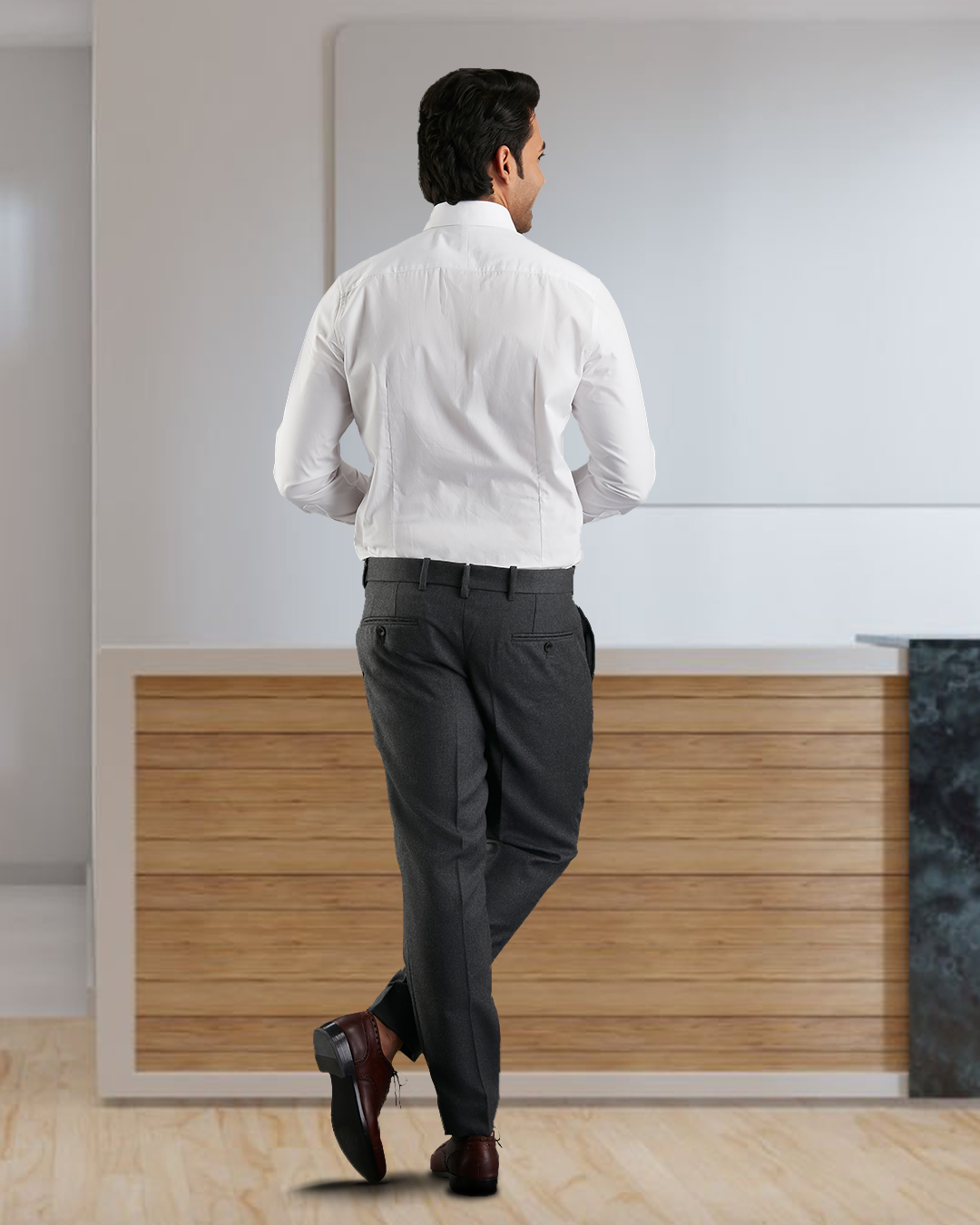 Fine White Twill Shirt - 5
