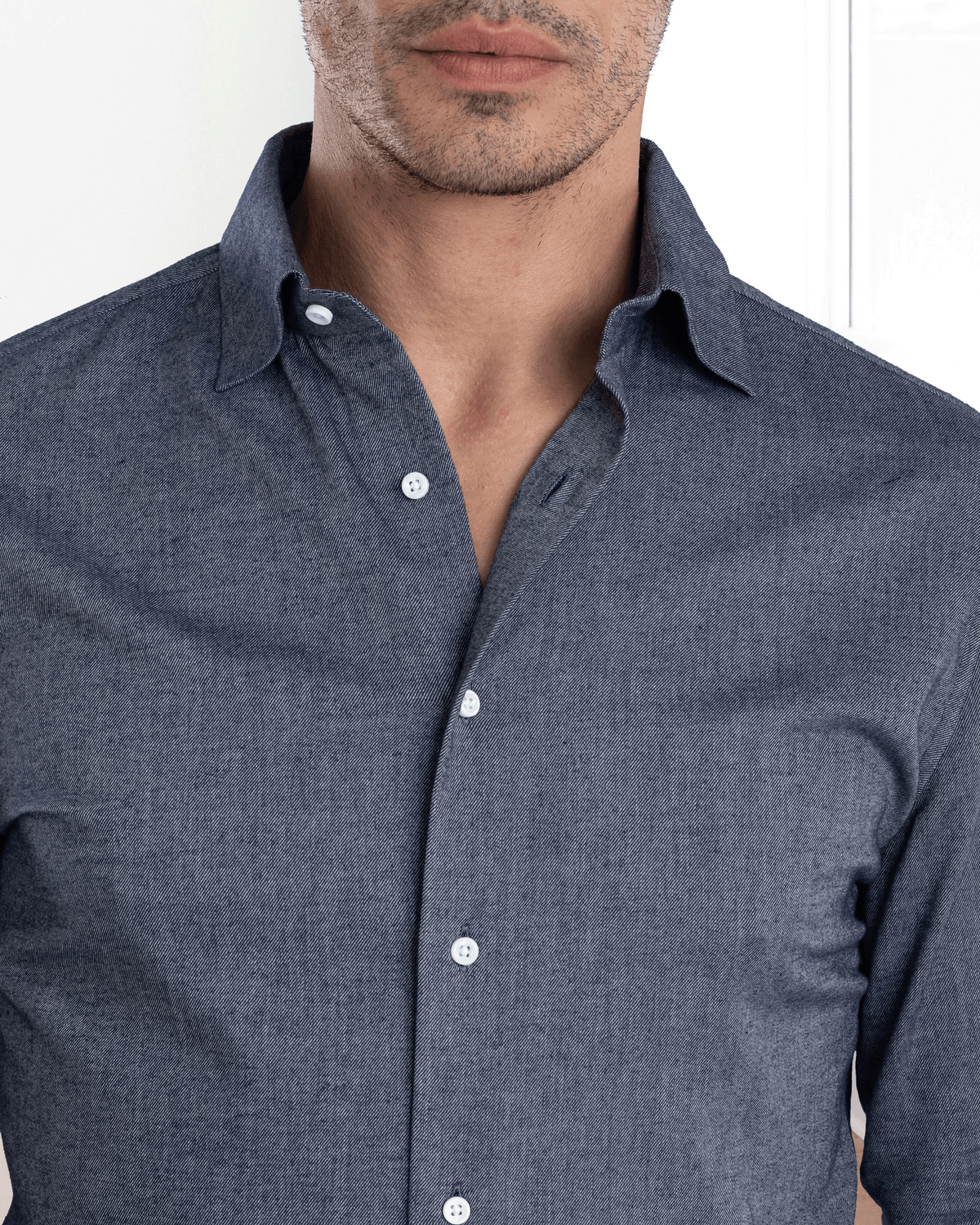Twill Flannel Dark Blue Shirt - 3