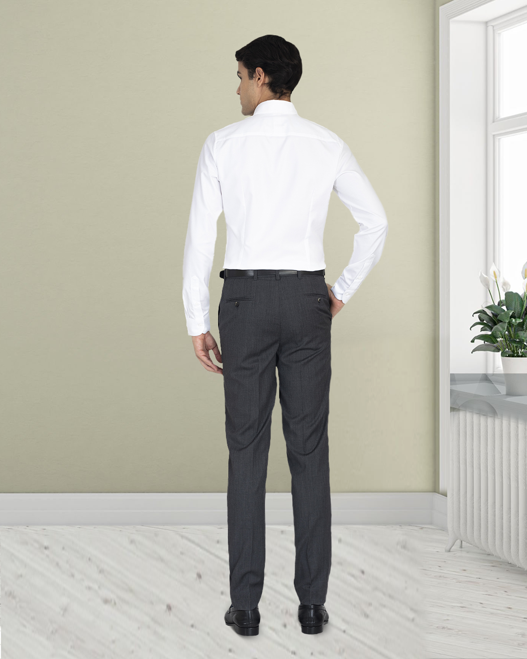 Washable Wool Pants: Dark Grey - 5