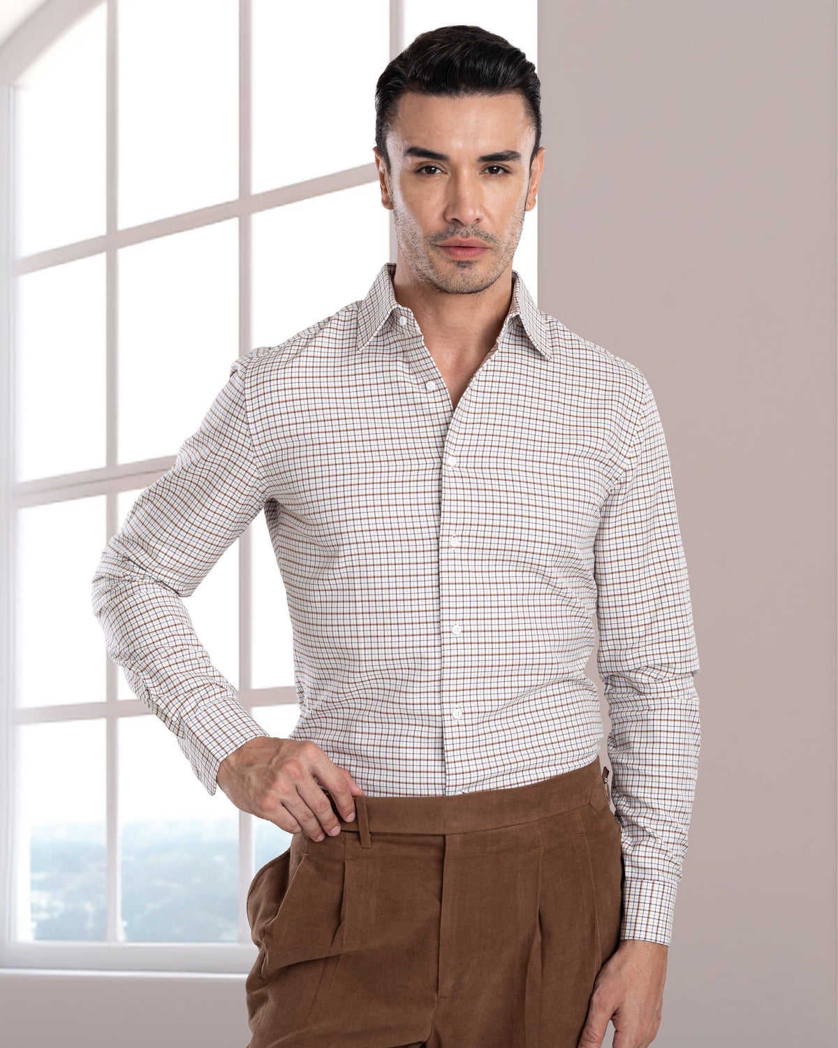 Zegna Brown Cashco Moleskin Dress Pant - 4