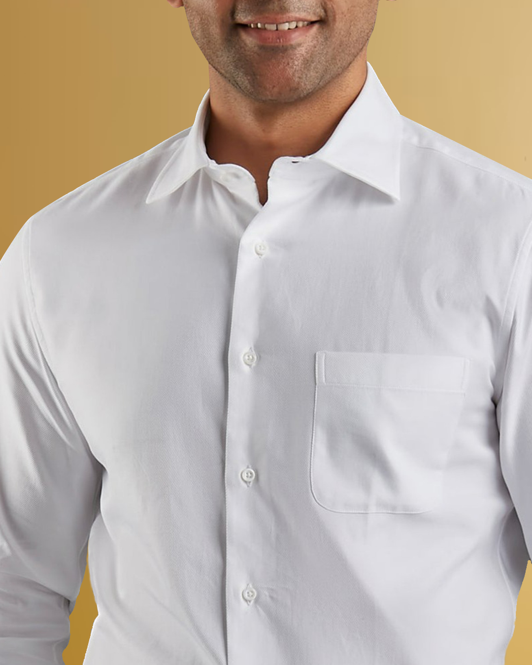 Brembana 2-Ply Giza White Hampton Twill Shirt