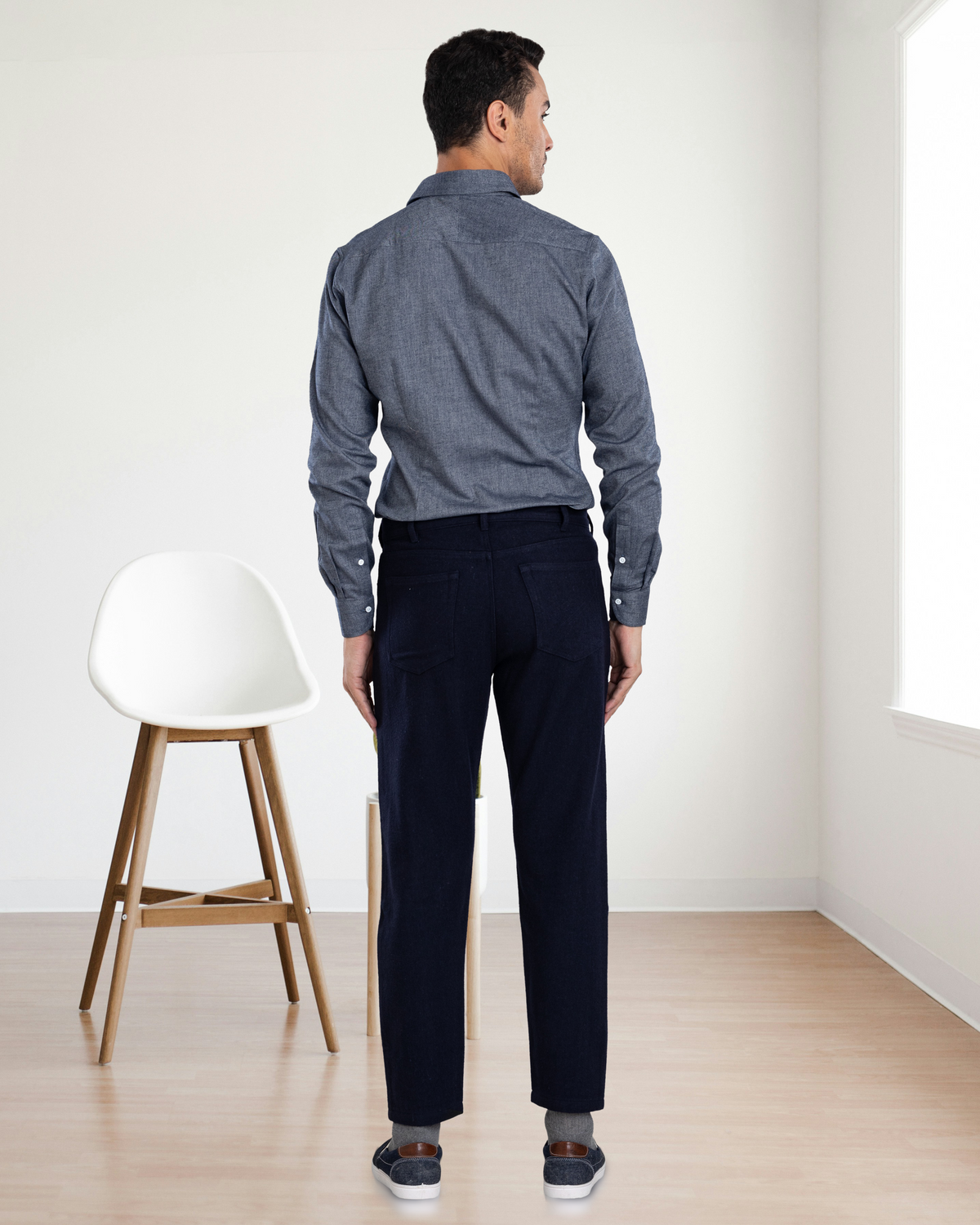 Twill Flannel Dark Blue Shirt - 7