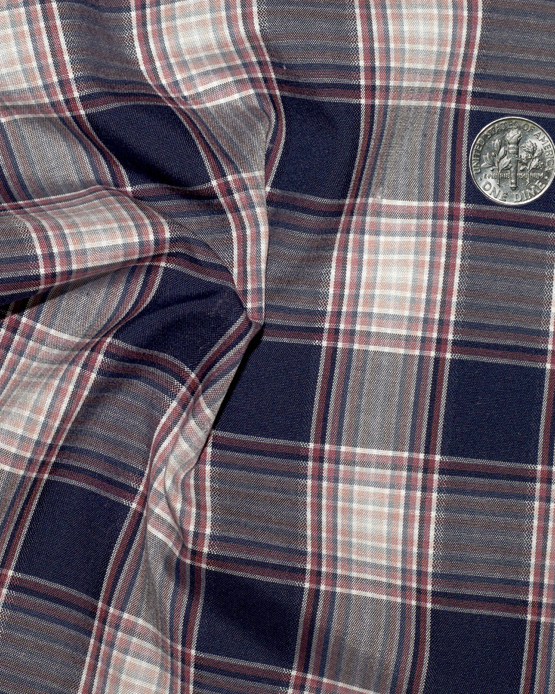 Blue Peach Tattersall Madras - 4