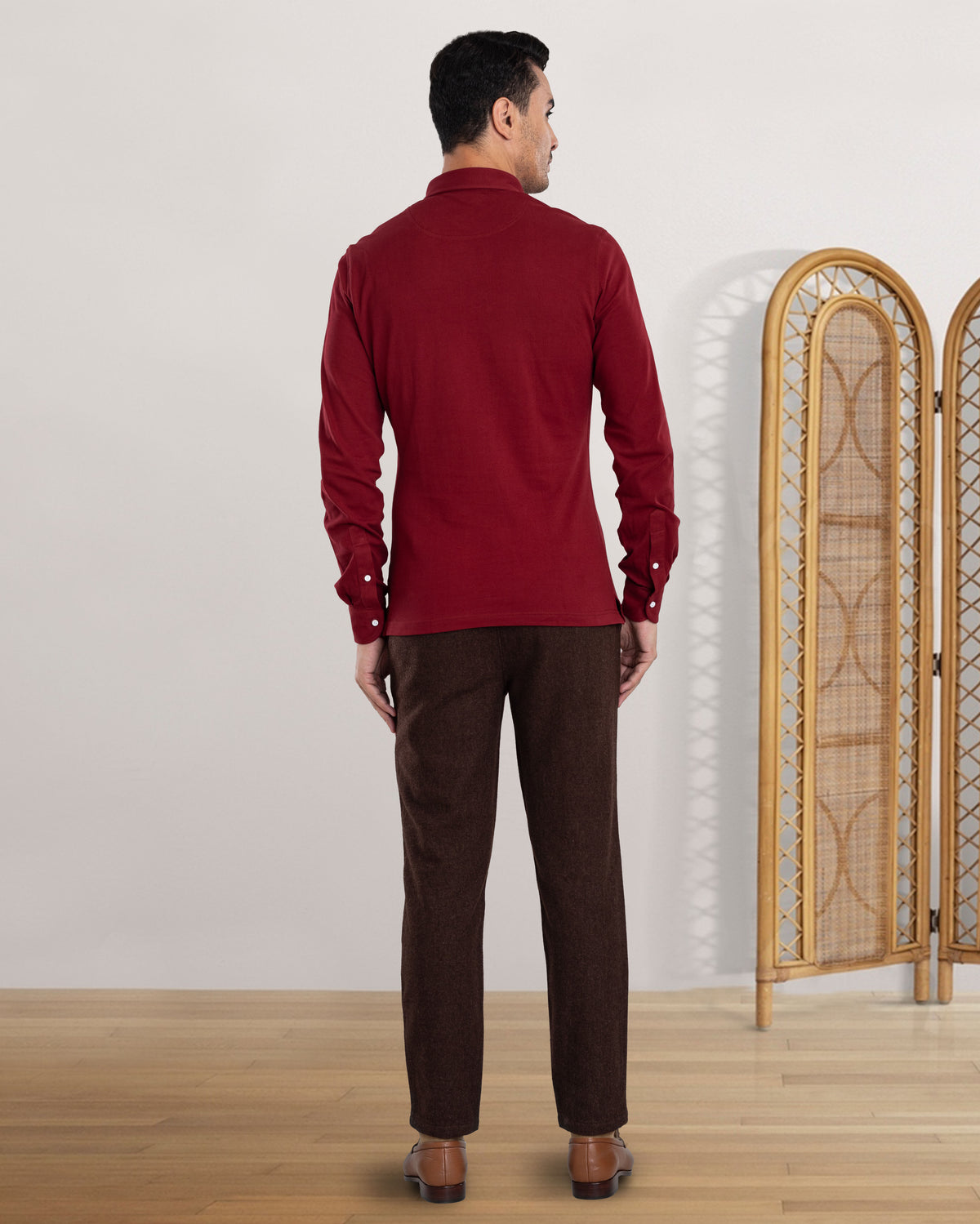 Brown Wool Chino - 6