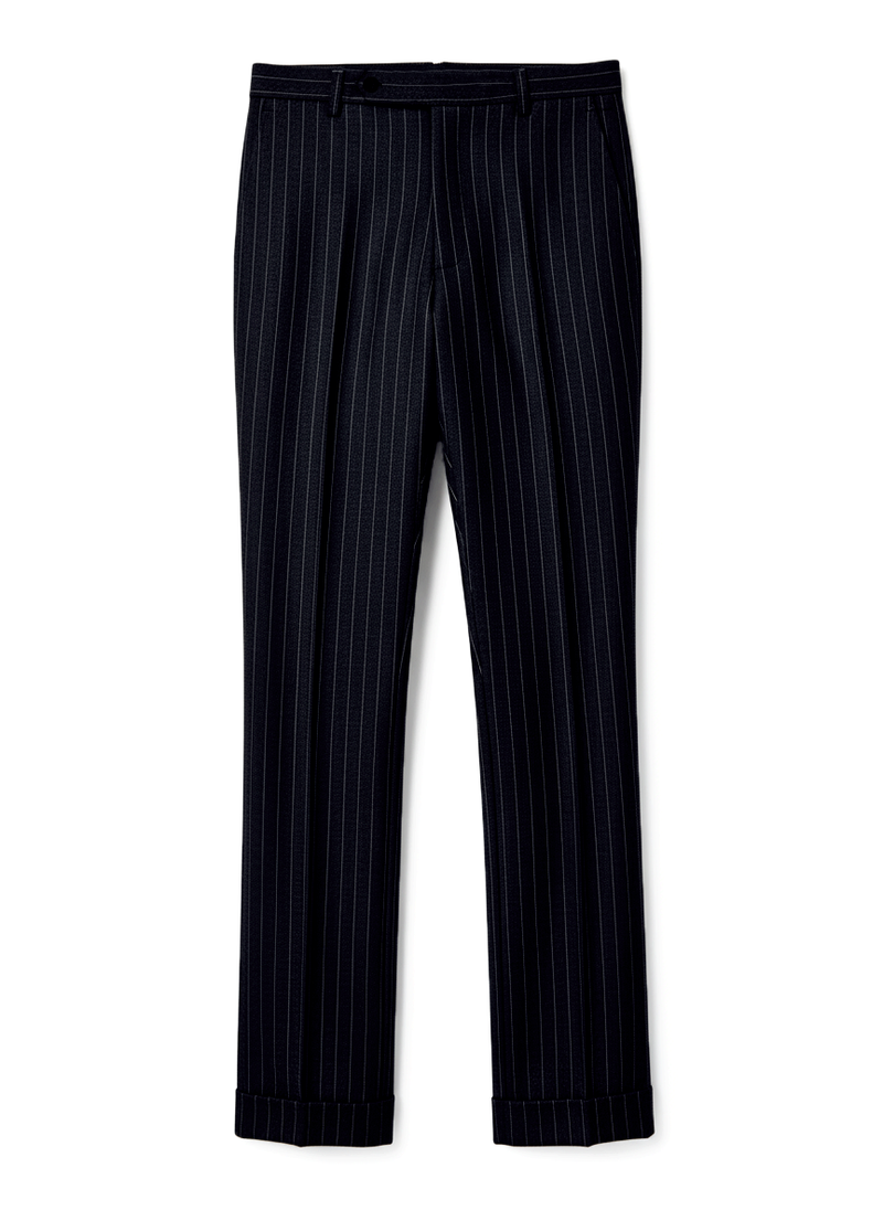 Navy Wool Pinstripes Suit