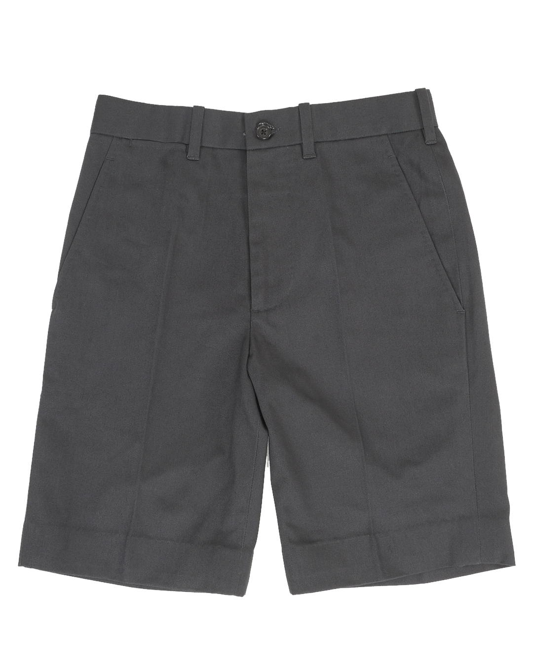 Dark Charcoal Grey Twill Shorts - 2