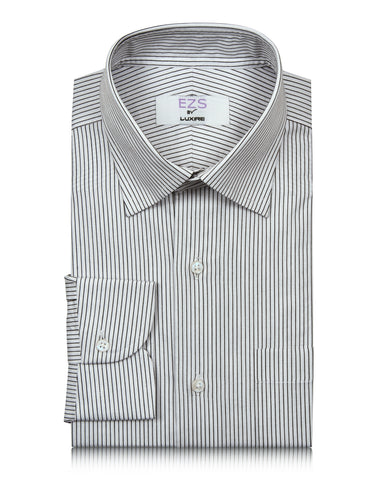 EZS Monti White & Black Pin Stripes Shirt