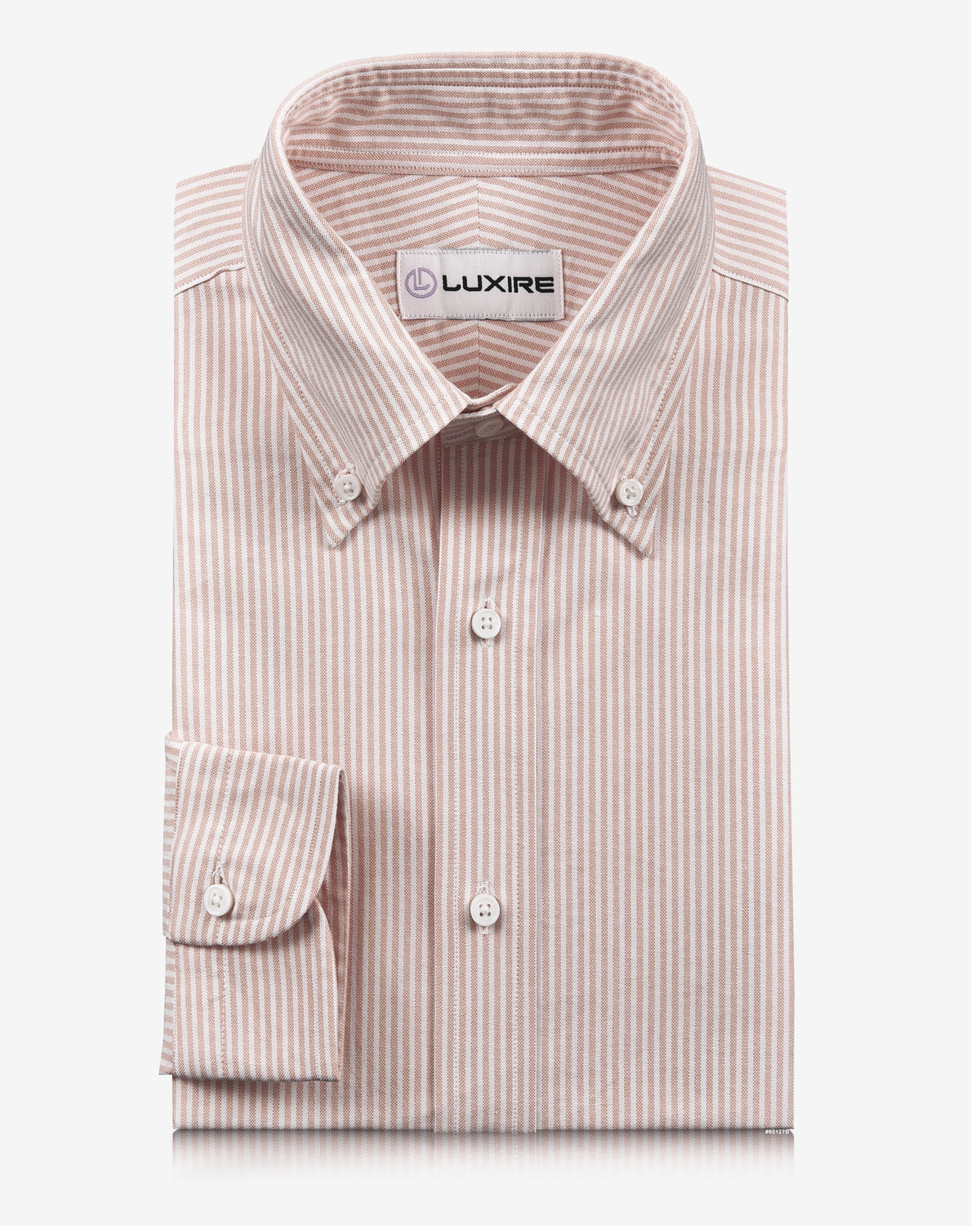 Pale Orange University Stripes Oxford Shirt - 1