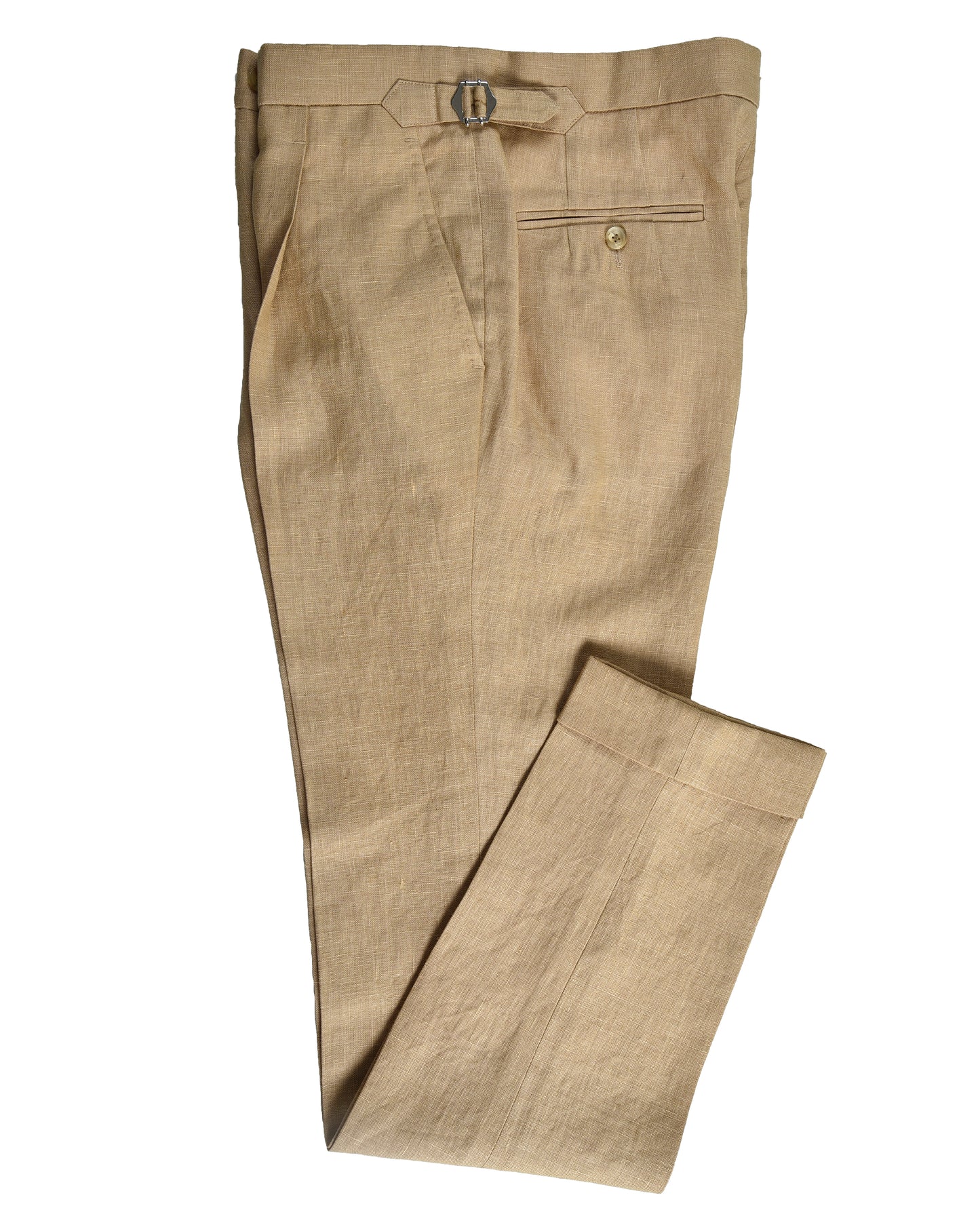 Golden Linen Dress Pant