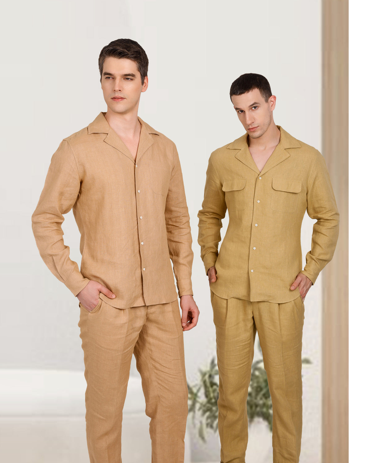 Golden Linen Dress Pant - 7