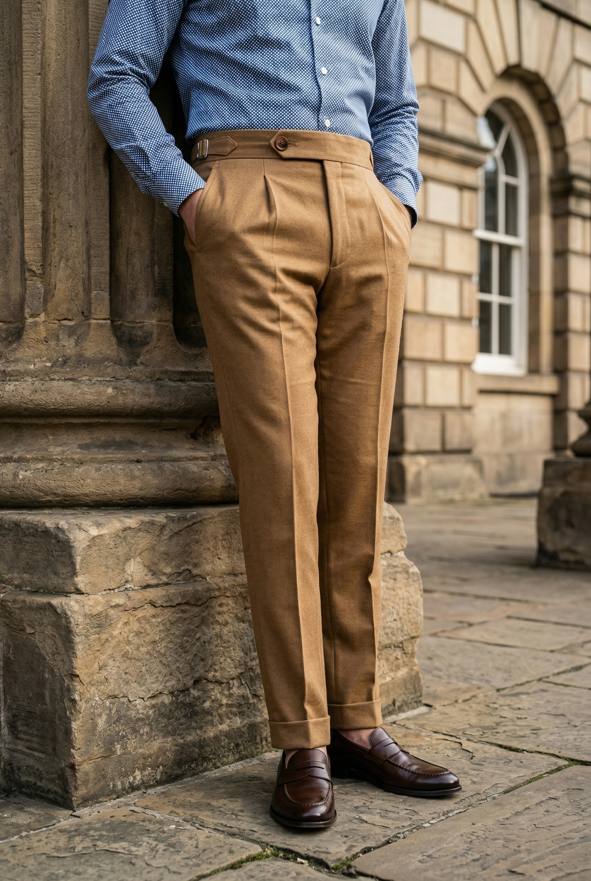 Holland Sherry Classic Worsted Flannel Tan - 1