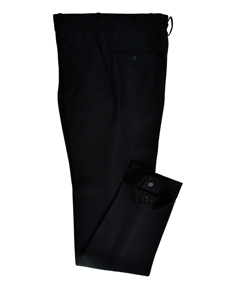 VBC: Black Tropical Wool Dress Pant
