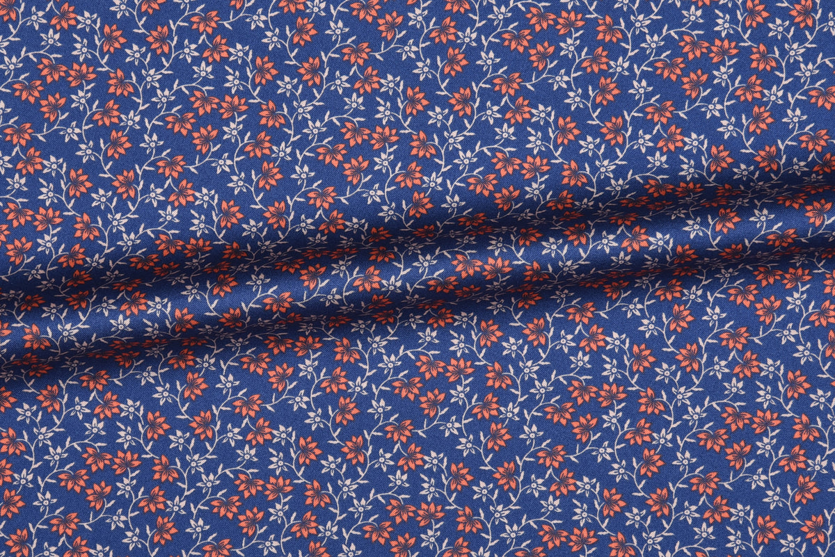 Getzner Floral Printed Shirt on Blue - 3