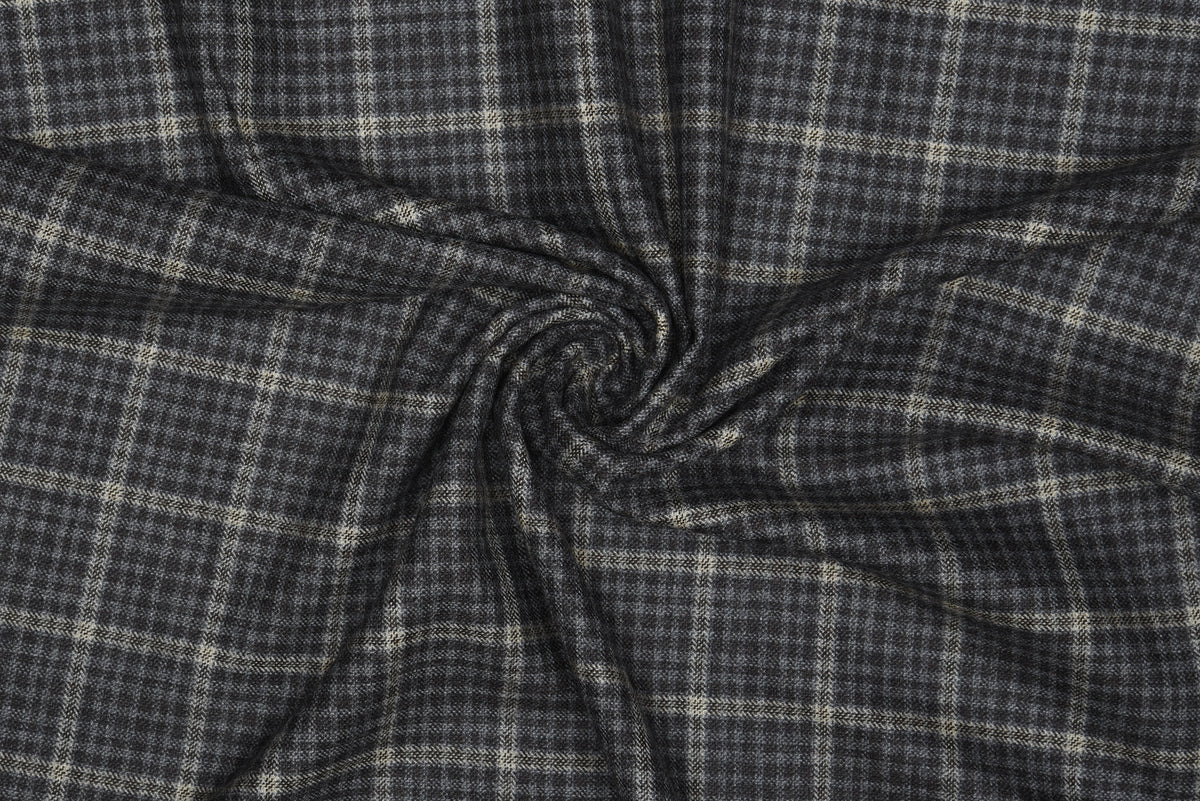 Loro Piana Brown and Grey Tweed Overchecks Pants - 4