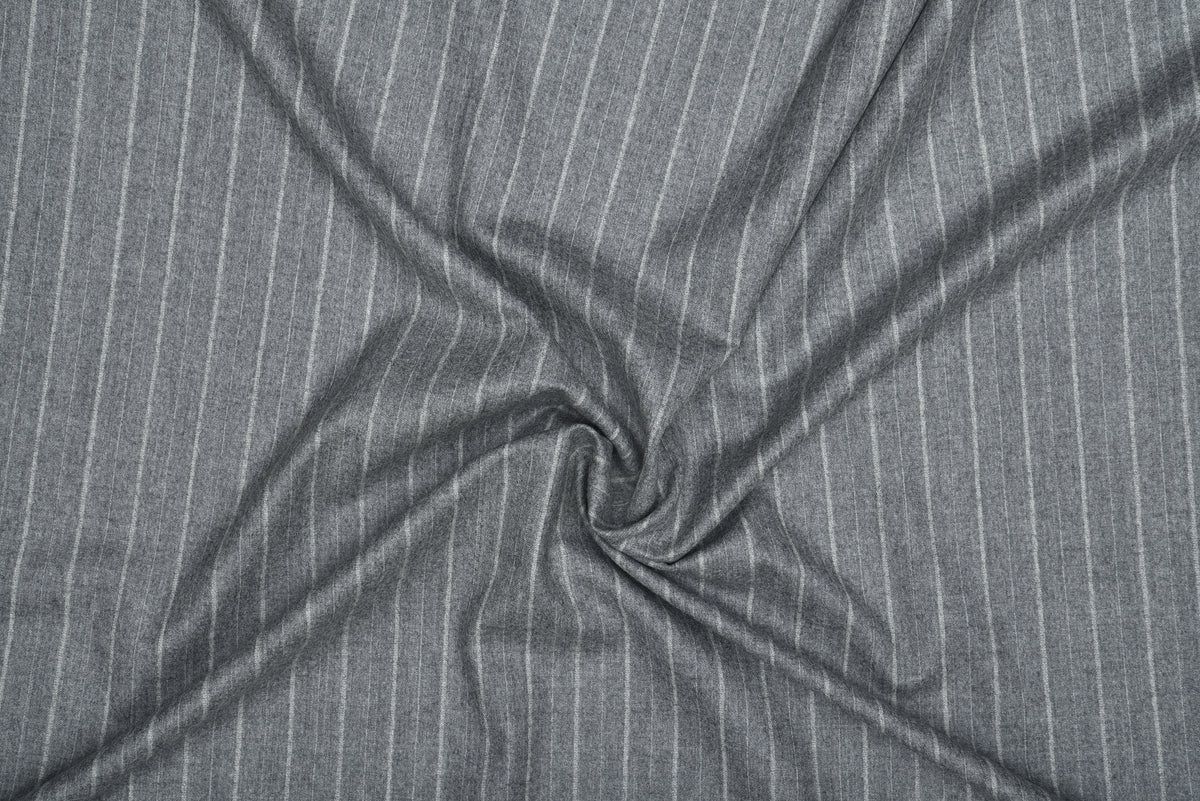 VBC Granite Grey Striped Wool Pants - 4