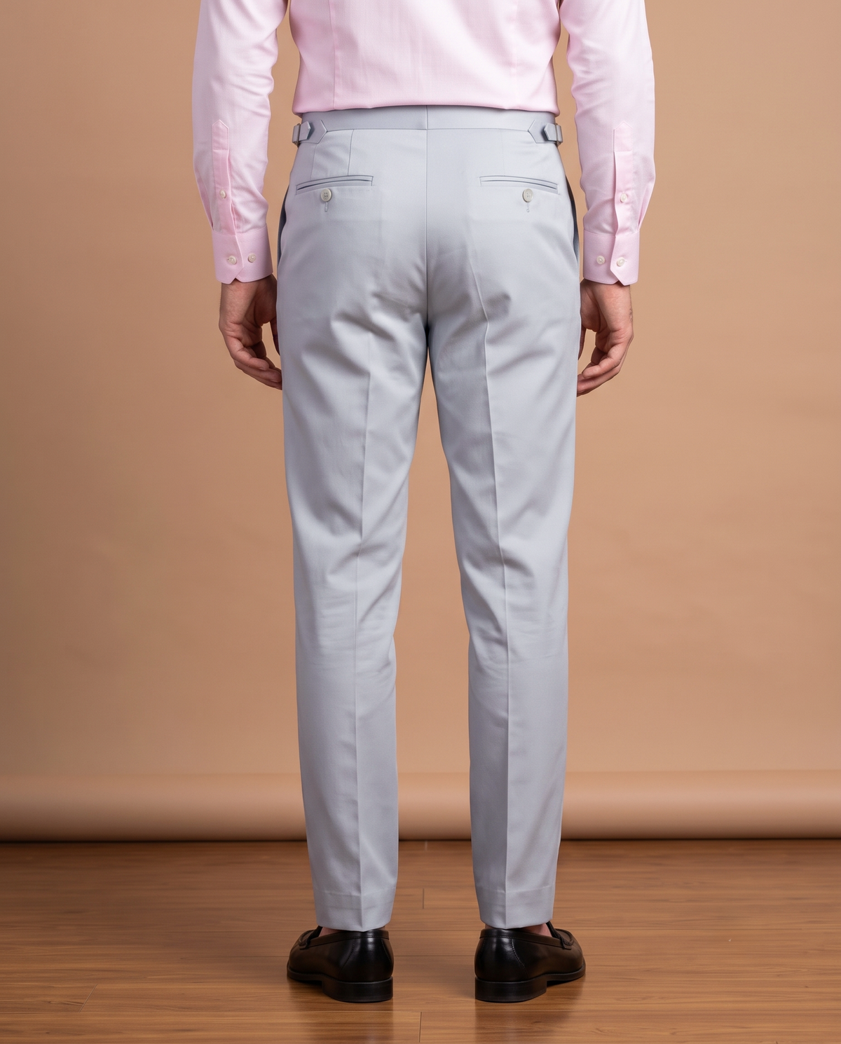 Grey Cotton Dress Pant - 3