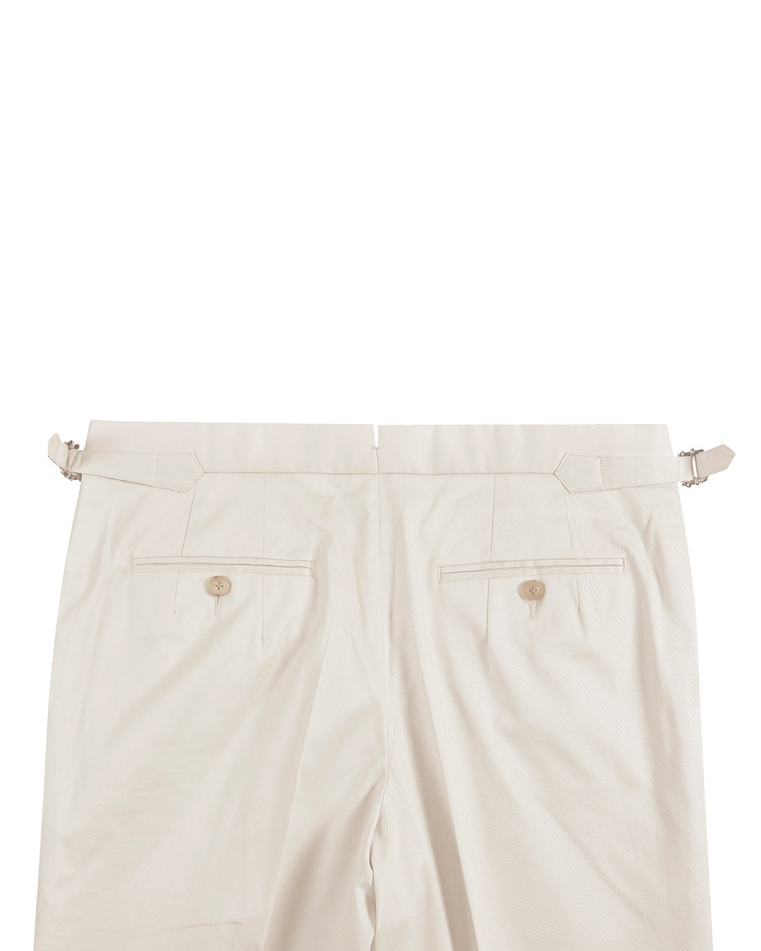 Ivory Cotton Twill Dress Pant - 4