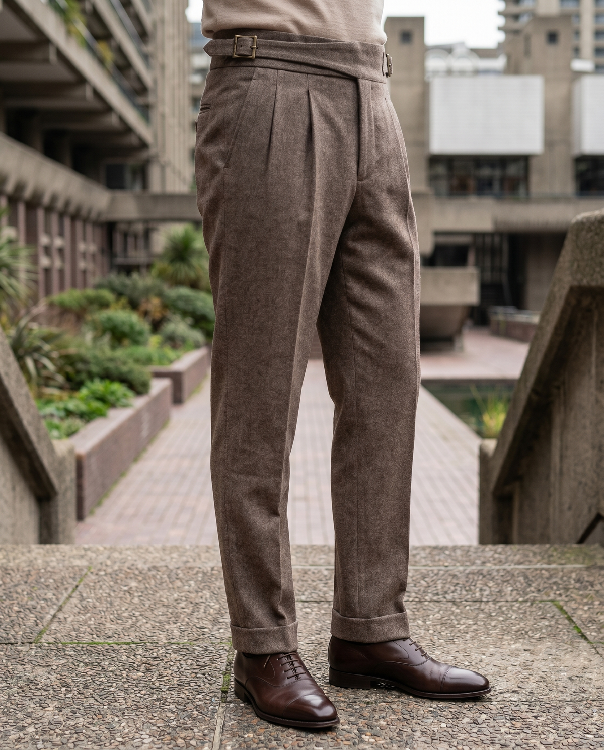 Drago 5% Cashmere 95% wool: Fawn Flannel - 1