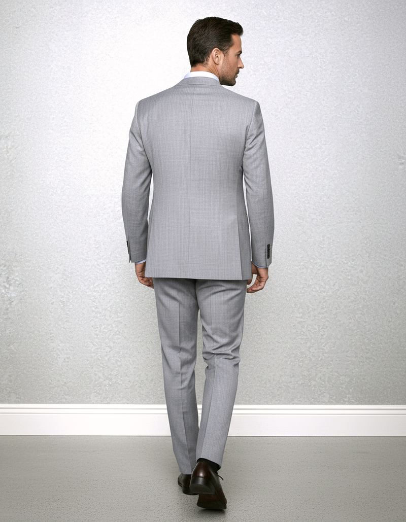 Washable Wool Suit: Light Grey