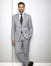 Washable Wool Suit: Light Grey