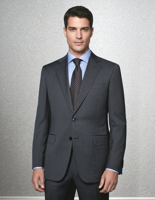 Washable Wool Suit: Dark Grey