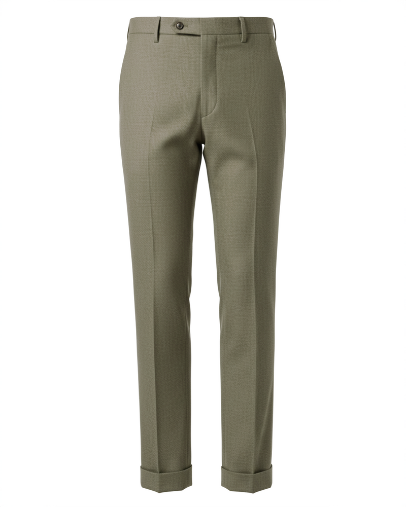 Dugdale Olive Wool Flannel Dress Suit