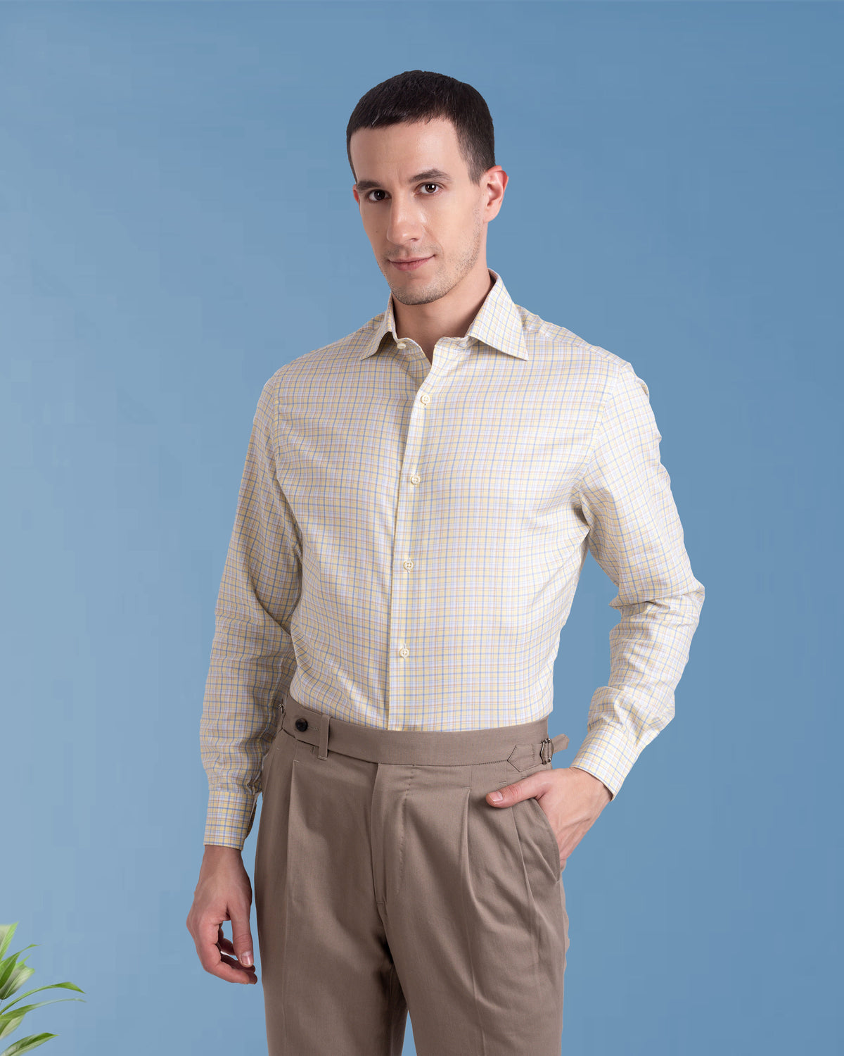 Pleated Sondrio Drab Twill Pant - 4