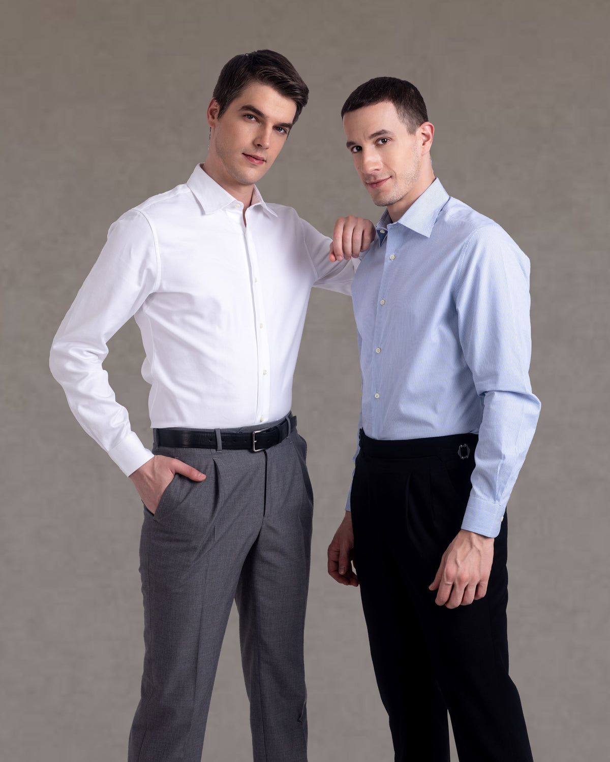 Pleated  Vitale Barberis Canonico Grey Dress Pant - 8
