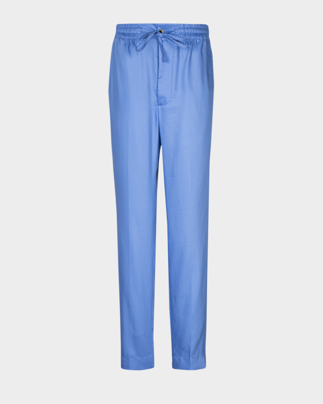 Light Cobalt Blue Twill Drawstring Pant - 7