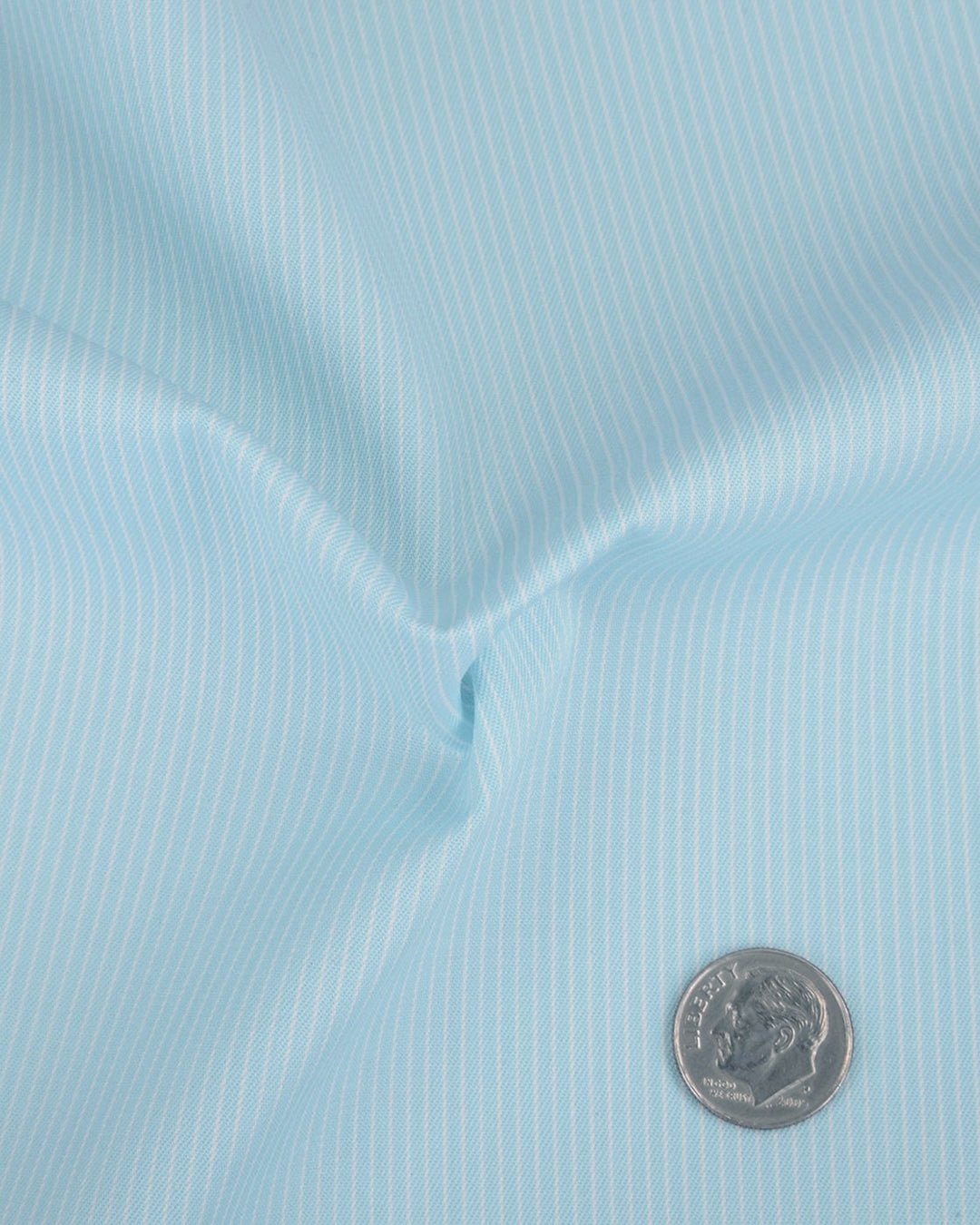 Aqua Blue Pencil Stripes Shirt - 4