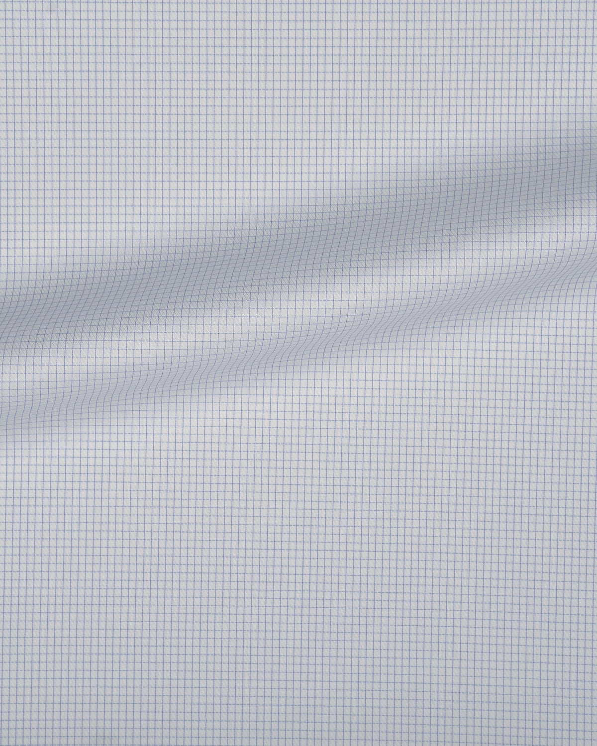 Wrinkle-Resistant Blue Graph Checks on White Twill Shirt - 4