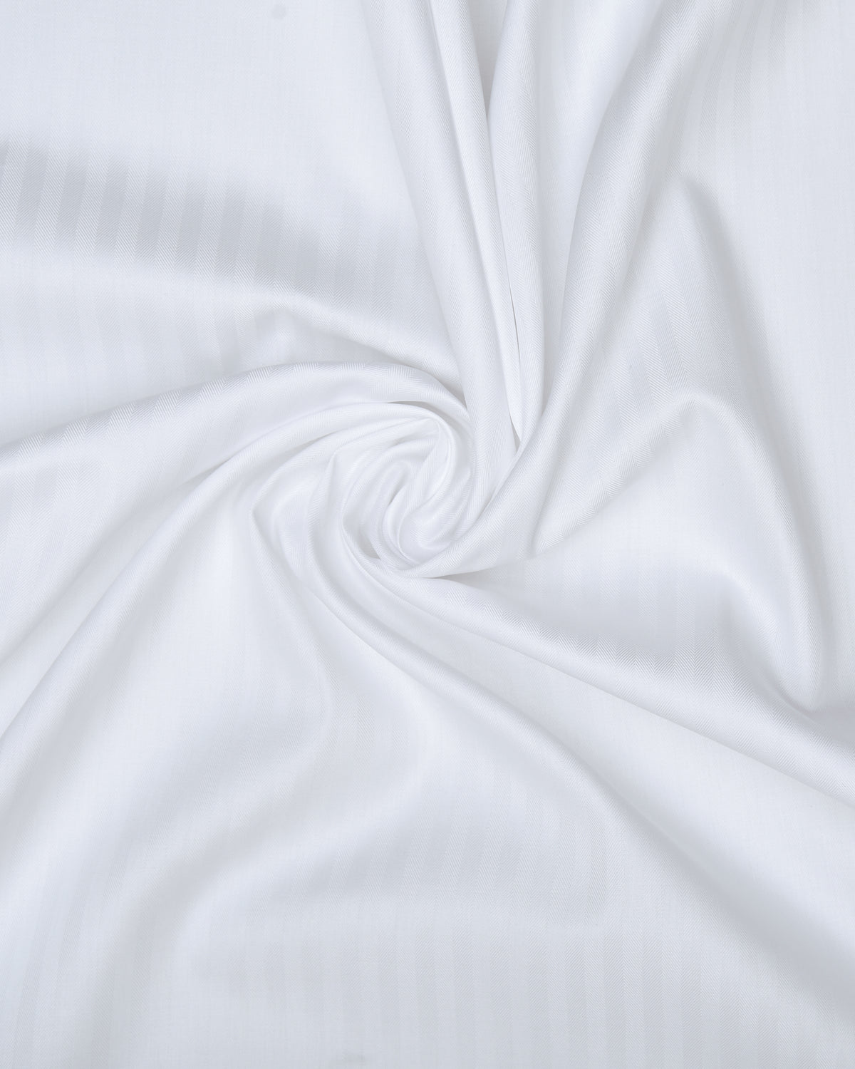 Wrinkle-Resistant White Self Stripes Herringbone Shirt - 3