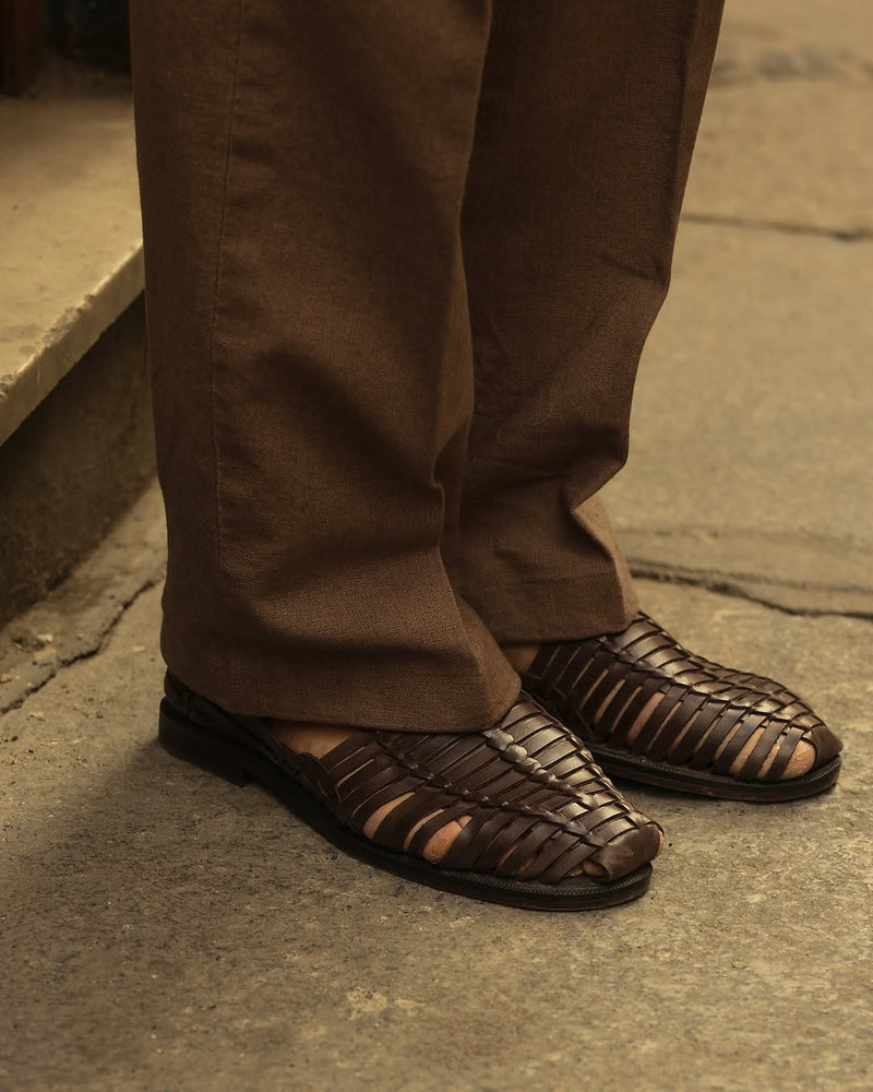 Linen Fresco Brown Pant
