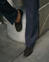Navy Cotton Twill High Rise Cargo Pant