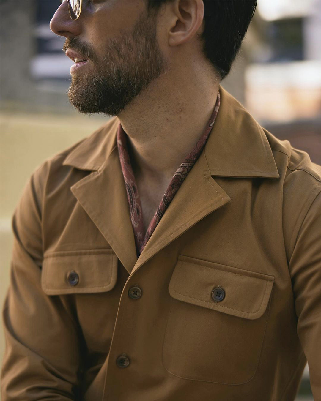 Copper Casual Camp Collar Shirt