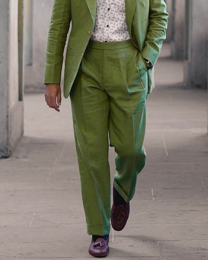 Linen Fern Green Jacket - 8