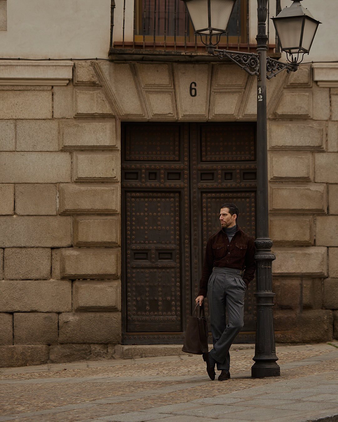 Gurkha Pant in Dugdale Dark Grey Wool Flannel