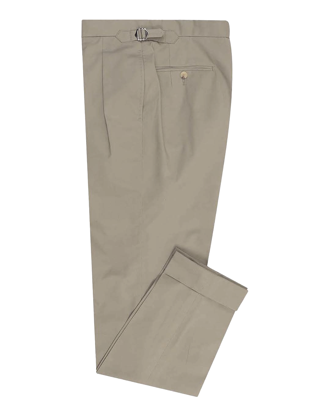 Soft Drab Cotton High Waisted Pant - 1
