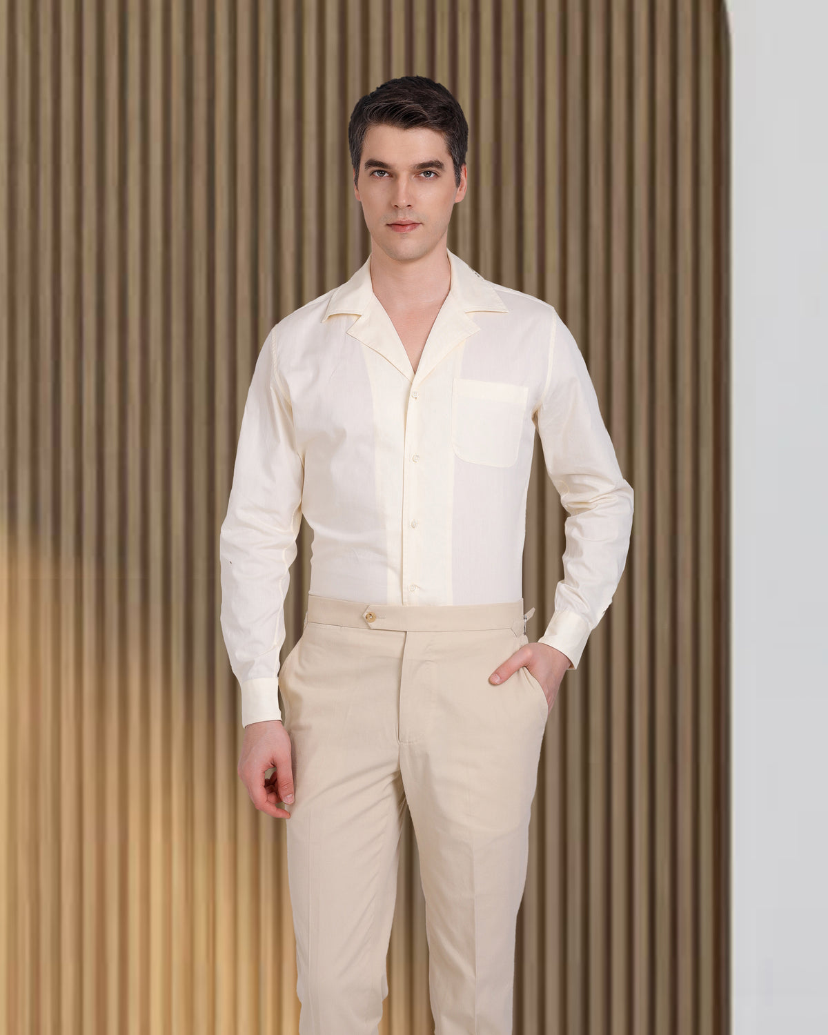 Summer Camp Collar Shirt in Pale Yellow - 2