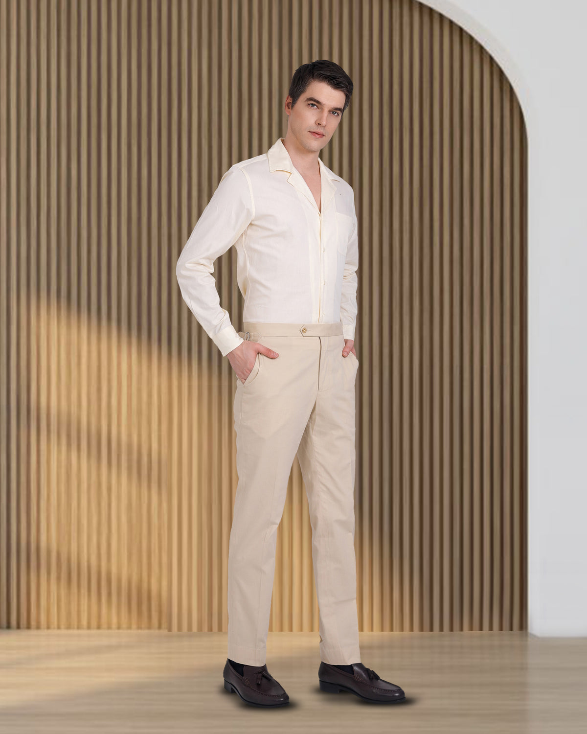 Summer Camp Collar Shirt in Pale Yellow - 3