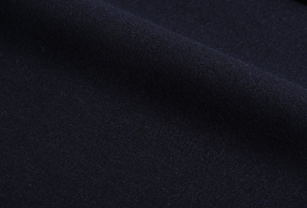 Pleated Vitale Barberis Canonico Dark Navy Flannel Pant - 7