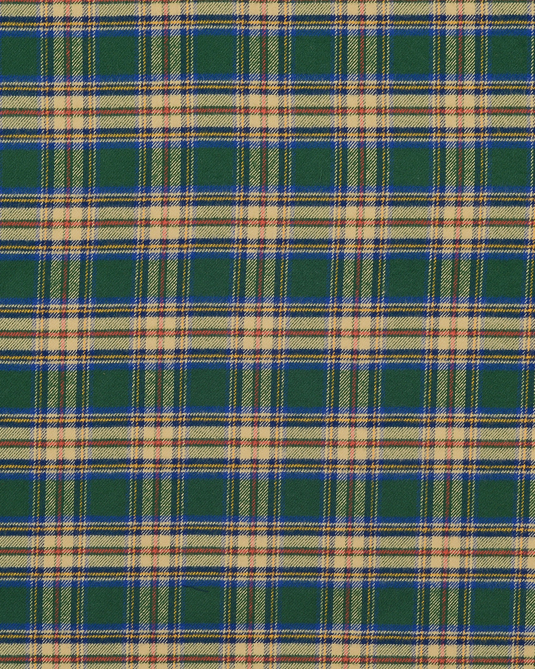 Green Yellow Blue Plaid Flannel Shirt - 4