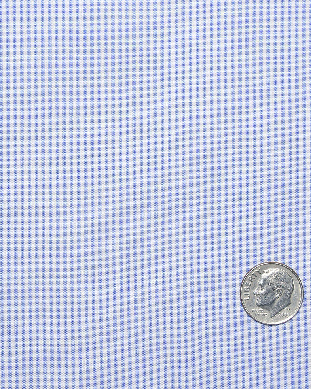 Blue on White Pin Stripes Dress Shirt - 5