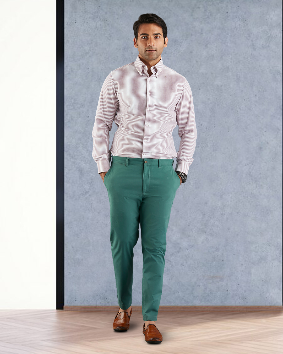 Genoa Chino Pant Fern Green - 2