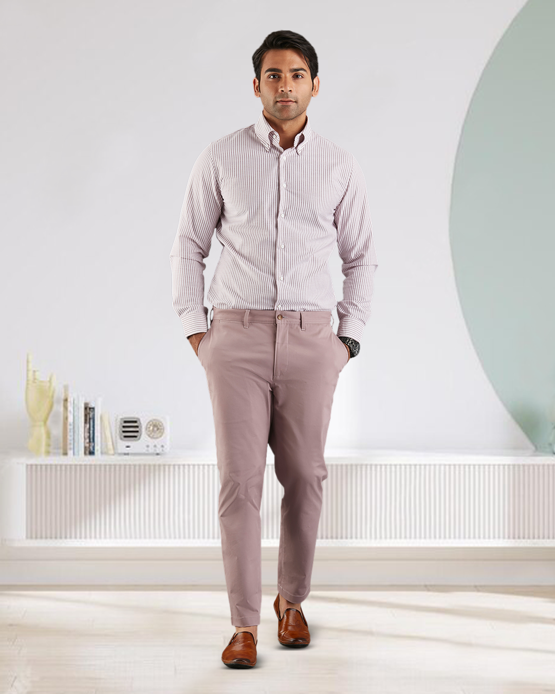 Genoa Chino Pant Purple Fade - 3