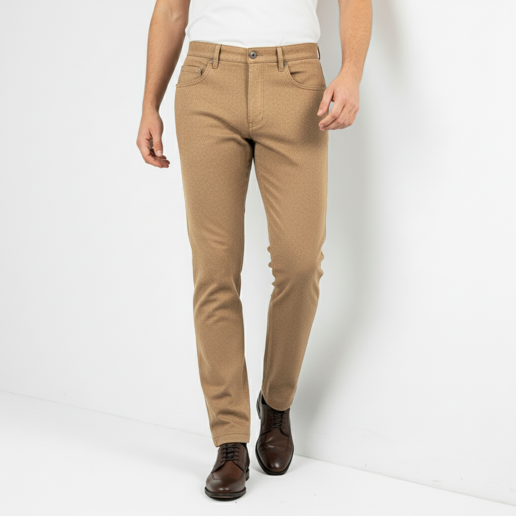 Camel Wool Jeans - 1