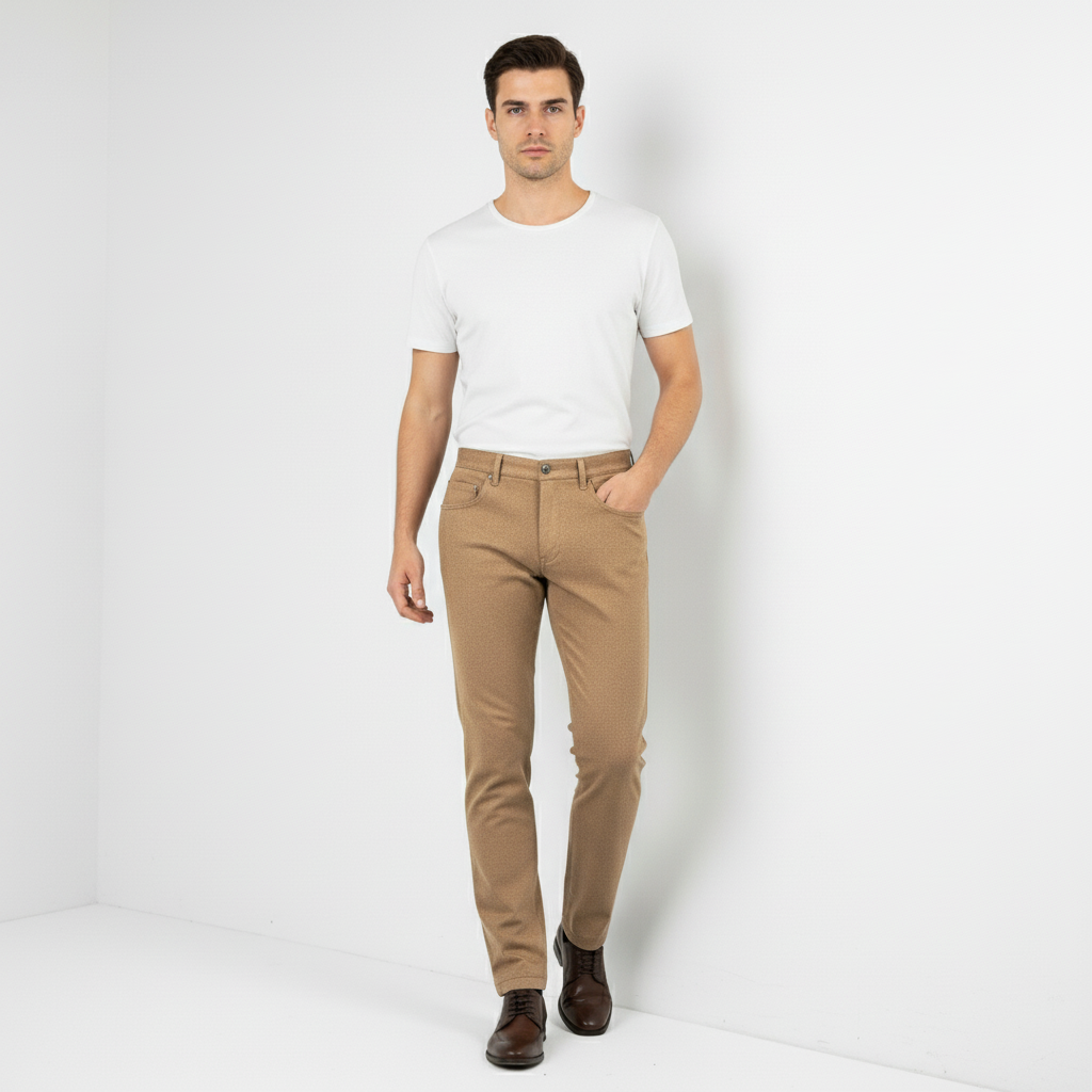 Camel Wool Jeans
