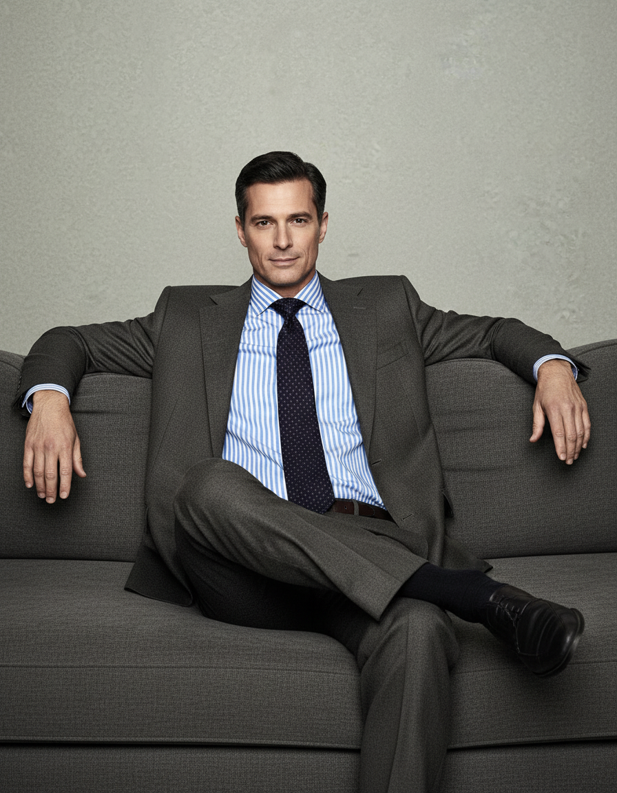 Dugdale Olive Grey Wool Flannel Suit - 11