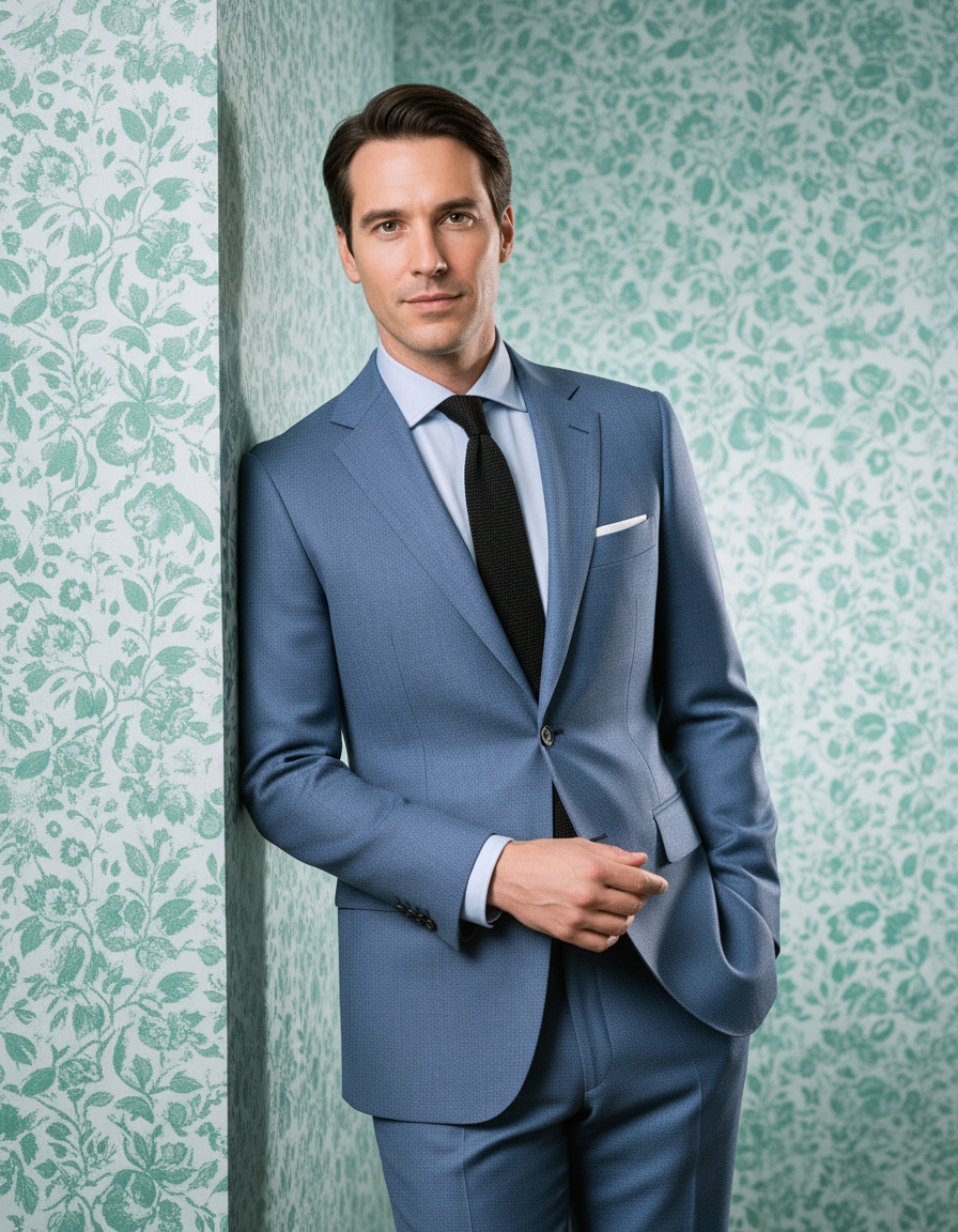 Dugdale Blueish Grey Wool Flannel Suit - 4
