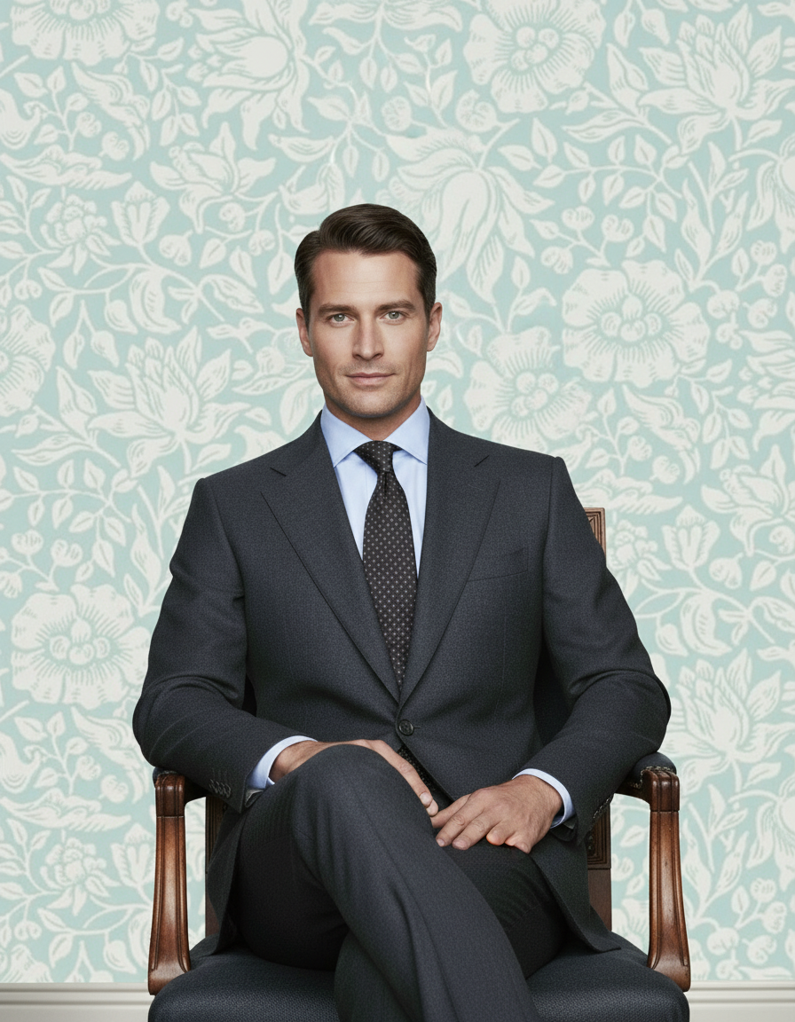 Dugdale Dark Grey Wool Flannel Suit - 7